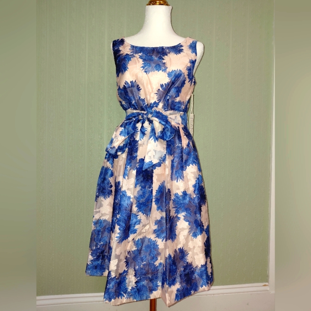 Nwt!! ISANI Floral Blue and Light Pink Dress